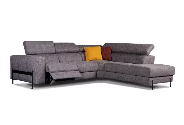 Akron dupla elektromos relax sarokgarnitúra 296 cm X 238 cm - jobbos – lakberendezési illusztráció