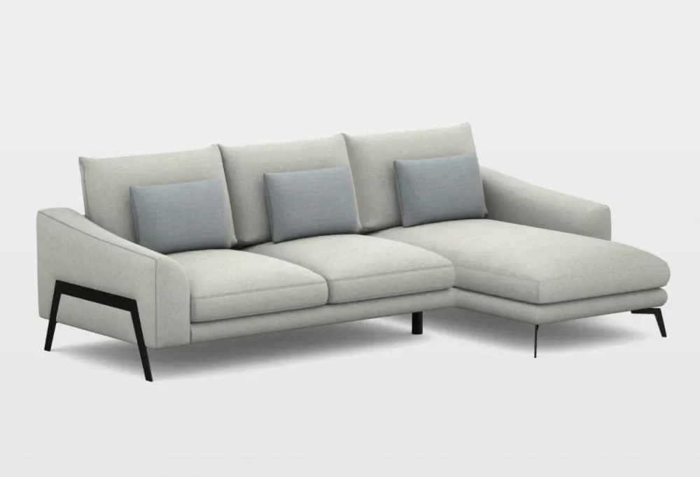 Aspen sarokgarnitúra 293 cm X 172 cm - jobbos – lakberendezési illusztráció