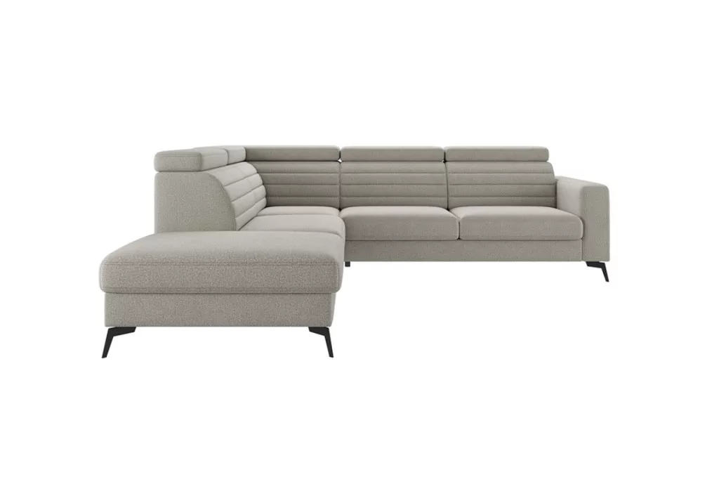 Amarano L-alakú ágyazható sarokkanapé - balos - 273 cm X 255 cm (OTOML+E+S2,5FR)